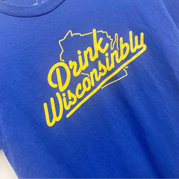 Drink Wisconsinbly Blue T-Shirt - Picture 2 of 4